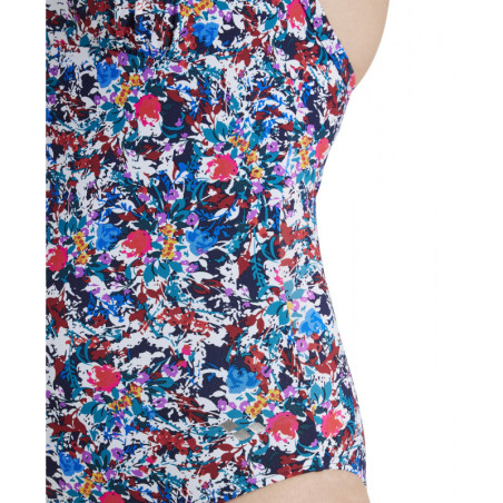 Arena BODYLIFT SWIMSUIT SIBILLA U BACK NAVY MULTI C-CUP - Maillot Aquagym & Piscine Femme 1 pièce | Les4Nages