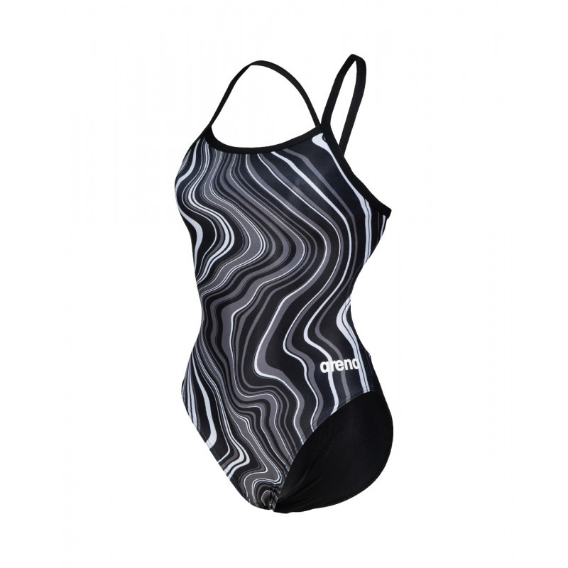 Arena Womens Swimsuit Challenge Back Marbled Black Black Multi - Maillot Natation Femme 1 piece Arena Womens Swimsuit Challenge Back Marbled Black Black Multi - Maillot Natation Femme 1 piece