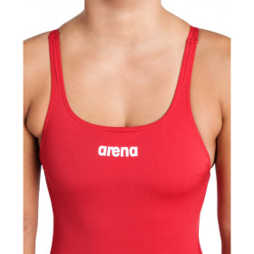 Arena TEAM SWIMSUIT SWIM PRO SOLID Red White - Maillot de bain femme 1 pièce