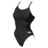 Arena TEAM SOLID Challenge Back  Black White - Maillot de bain femme 1 pièce