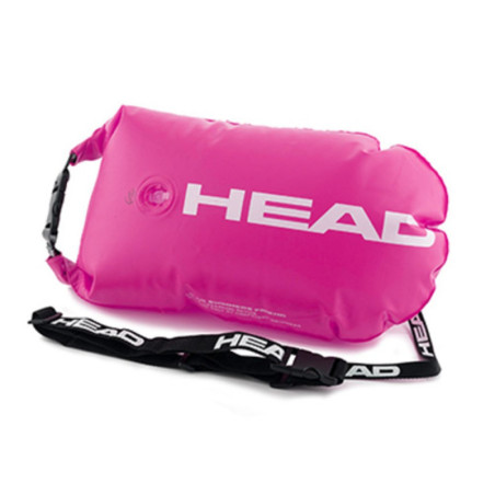 Bouée sécurité nage HEAD Hi VIZ Swim Buoy Pink / Rose  pour Swimrun et nage en eau libre