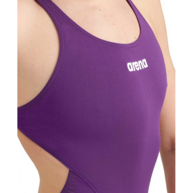 Arena TEAM SOLID SWIM TECH Plum White - Maillot de bain femme 1 pièce