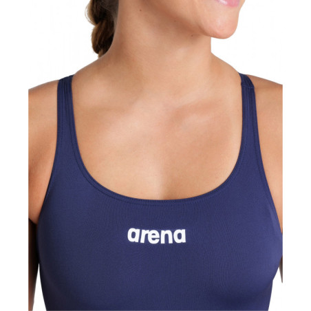 Arena TEAM SWIMSUIT SWIM PRO SOLID Navy White - Maillot de bain femme 1 pièce