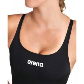 Arena TEAM SWIMSUIT SWIM PRO SOLID Black White - Maillot de bain femme 1 pièce