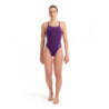 Arena TEAM SOLID Challenge Back  Plum White - Maillot de bain femme 1 pièce