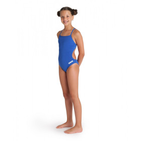 Arena Girls (6-14 ans) Team Swimsuit SOLID Challenge Back - Royal White - Maillot Fille Natation