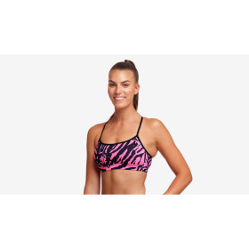 Funkita Ze Pink Swim Crop Top  / Still Black Hipster Bas  - Maillot de bain Natation Femme 2 pieces