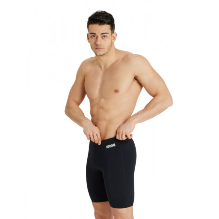  Arena MEN'S TEAM Swim Jammer SOLID Black White | Les4Nages