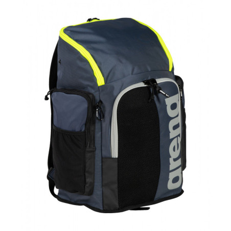 ARENA Spiky 3 Backpack 45 litres - Navy Neon Yellow - Sac à Dos Natation, Sport et Piscine | Les4Nages