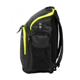 ARENA Spiky 3 Backpack 45 litres - Dark Smoke Neon Yellow - Sac à Dos Natation, Sport et Piscine