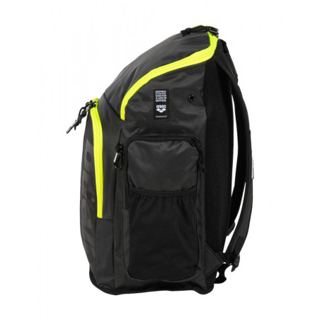 ARENA Spiky 3 Backpack 45 litres - Dark Smoke Neon Yellow - Sac à Dos Natation, Sport et Piscine | Les4Nages