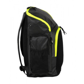 ARENA Spiky 3 Backpack 45 litres - Dark Smoke Neon Yellow - Sac à Dos Natation, Sport et Piscine