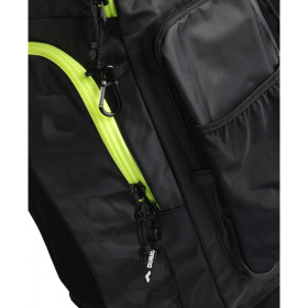 ARENA Spiky 3 Backpack 45 litres - Dark Smoke Neon Yellow - Sac à Dos Natation, Sport et Piscine