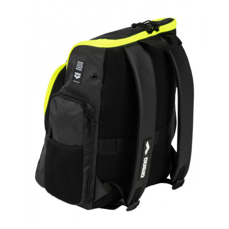 ARENA Spiky 3 Backpack 35 Dark Smoke Neon Yellow - Sac à Dos Natation & Piscine | Les4Nages