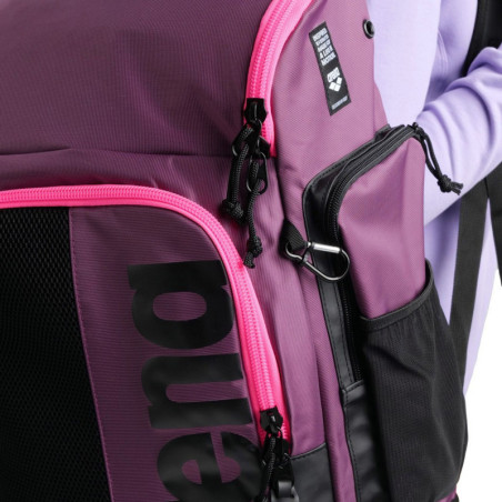 ARENA Spiky 3 Backpack 35 Plum Neon Pink - Sac à Dos Natation & Piscine | Les4Nages