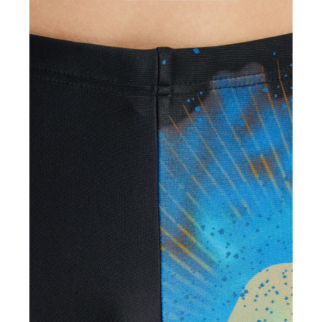 ARENA Boxer Boy's (6-14 ans) SWIM SHORT Placement Black Multi - Boxer Junior Natation | Les4Nages