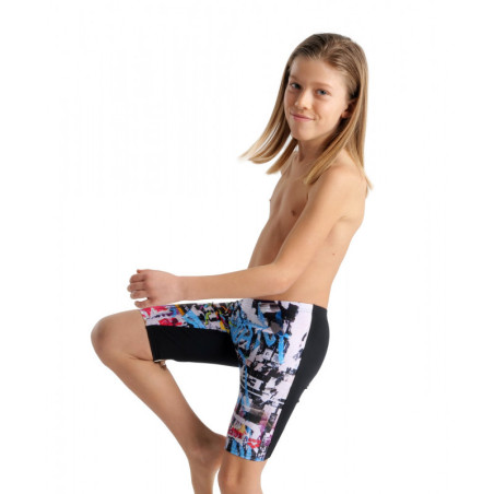 ARENA jammer Boy's (6-14 ans) BOY'S SWIM JAMMER Placement Black Multi | Les4Nages