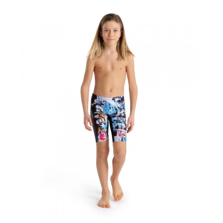 ARENA jammer Boy's (6-14 ans) BOY'S SWIM JAMMER Placement Black Multi | Les4Nages