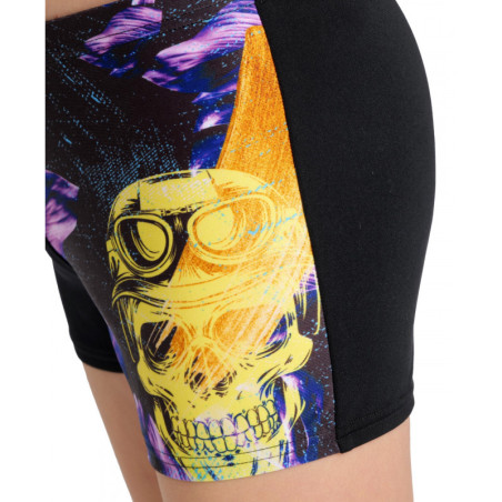 ARENA Boxer Boy's (6-14 ans) BOY'S CRAZY Swim Short Placement Black Multi | Les4Nages