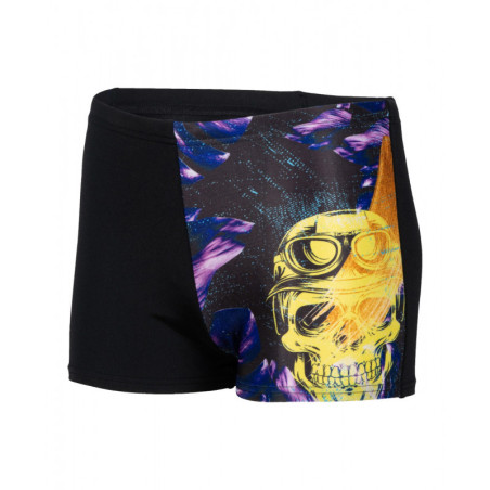 ARENA Boxer Boy's (6-14 ans) BOY'S CRAZY Swim Short Placement Black Multi | Les4Nages