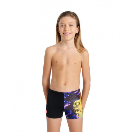 ARENA Boxer Boy's (6-14 ans) BOY'S CRAZY Swim Short Placement Black Multi | Les4Nages