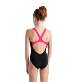 Arena Girls (6-14 ans) SWIMSUIT V Back Placement Black Freak Rose