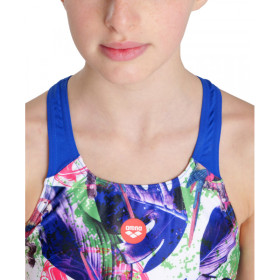 Arena Girls (6-14 ans) Crazy Swimsuit Swim Pro Back AO - Neon Blue Multi