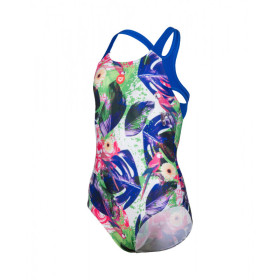 Arena Girls (6-14 ans) Crazy Swimsuit Swim Pro Back AO - Neon Blue Multi