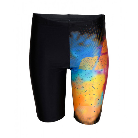 ARENA Boy's (6-14 ans) Swim Jammer Placement Black Multi | Les4Nages