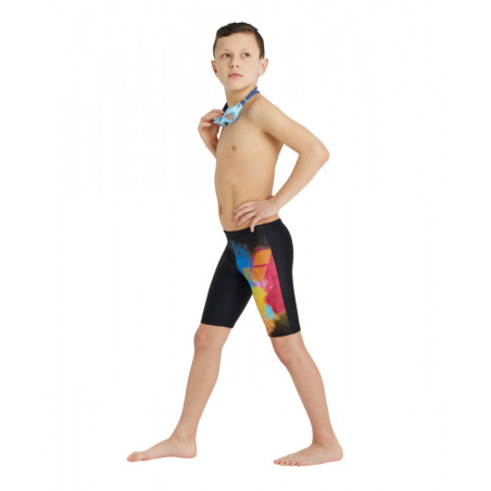 ARENA Boy's (6-14 ans) Swim Jammer Placement Black Multi | Les4Nages