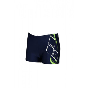 ARENA Boy's (6-14 ans) Swim Short Logo Navy Soft Green White