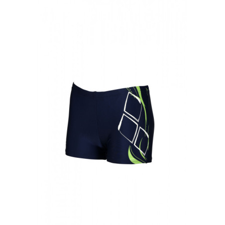 ARENA Boy's (6-14 ans) Swim Short Logo Navy Soft Green White