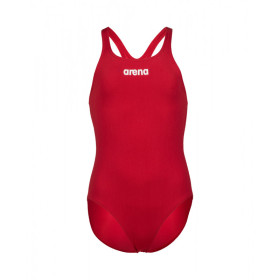 Arena Solid Team Swim Pro - Red White - Maillot Fille Natation