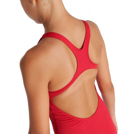 Arena Solid Team Swim Pro - Red White - Maillot Fille Natation | Les4Nages