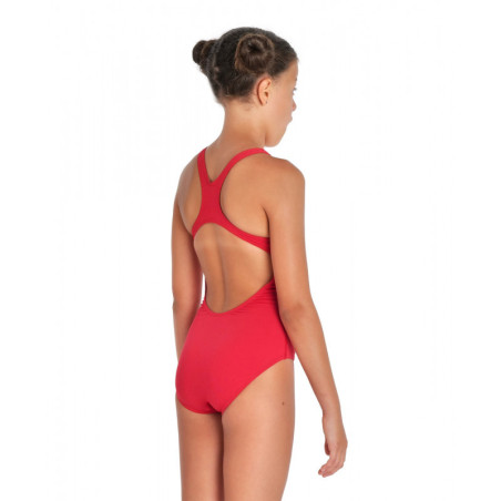 Arena Solid Team Swim Pro - Red White - Maillot Fille Natation | Les4Nages