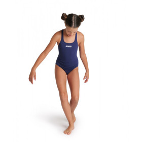 Arena Solid Team Swim Pro - Navy White - Maillot Fille Natation