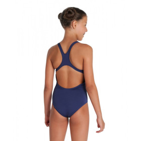 Arena Solid Team Swim Pro - Navy White - Maillot Fille Natation