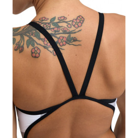 Arena Crazy Panda Superfly Back Black White Multi - Maillot de bain femme 1 pièce