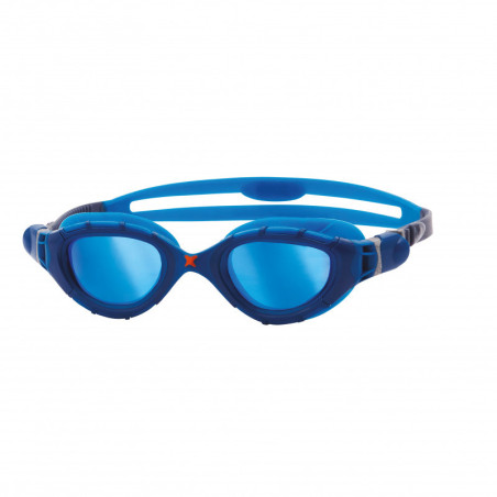 ZOGGS Predator Flex Titanium Blue Blue Mirrored Silver Smaller Fit - Lunettes Natation et Triathlon