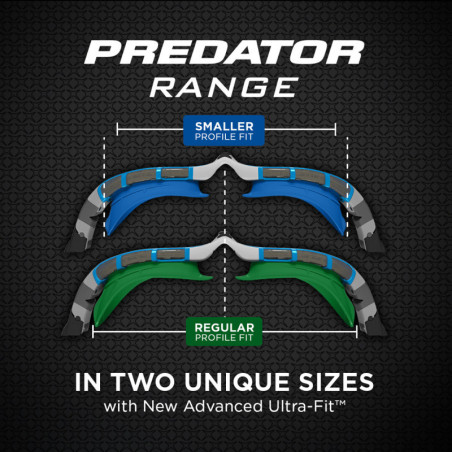 ZOGGS Predator Flex Titanium Blue Blue Mirrored Blue Smaller Fit - Lunettes Natation et Triathlon | Les4Nages
