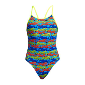 Funkita Fille (8-14 ans) No Cheating Diamond Back - Maillot de bain Natation Fille 1 piece