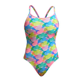 Funkita Pastel Porpie - Diamond Back - Maillot de bain Femme Natation 1 piece