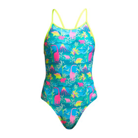 Funkita Fille (8-14 ans) Prehistoric Party Diamond Back - Maillot de bain Natation Fille 1 piece