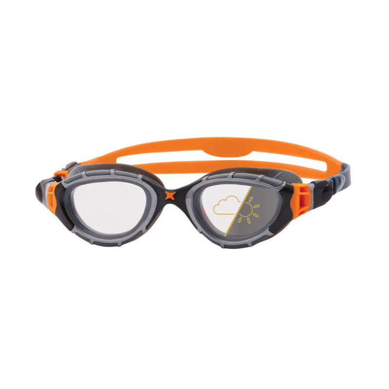 ZOGGS Predator Flex Titanium Reactor Photochromatic - Regular Fit - Lunettes Triathlon et natation