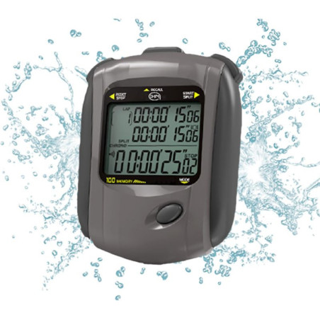 IHM Chronomètre horaire/décimal CMH 100 mémoires et double timer 0364/2JU - 3 lignes d'affichage | Les4Nages
