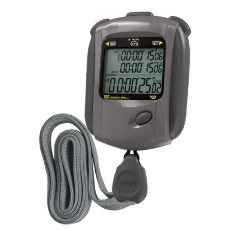 IHM Chronomètre horaire/décimal CMH 100 mémoires et double timer 0364/2JU - 3 lignes d'affichage | Les4Nages