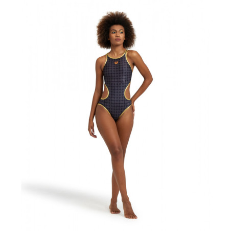 Arena Womens 50TH SWIMSUIT TECH ONE BACK - Black Multi Gold | Les4Nages