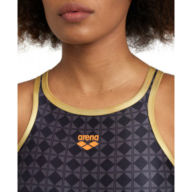 Arena Womens 50TH SWIMSUIT TECH ONE BACK - Black Multi Gold
