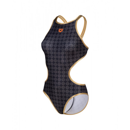 Arena Womens 50TH SWIMSUIT TECH ONE BACK - Black Multi Gold | Les4Nages