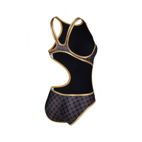 Arena Womens 50TH SWIMSUIT TECH ONE BACK - Black Multi Gold | Les4Nages